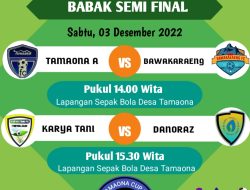 Yuk..Saksikan! Laga semifinal Turnamen Tamaona Cup IV, Empat Tim Dihuni Pemain Bintang Akan Berebut Tiket ke Babak Final